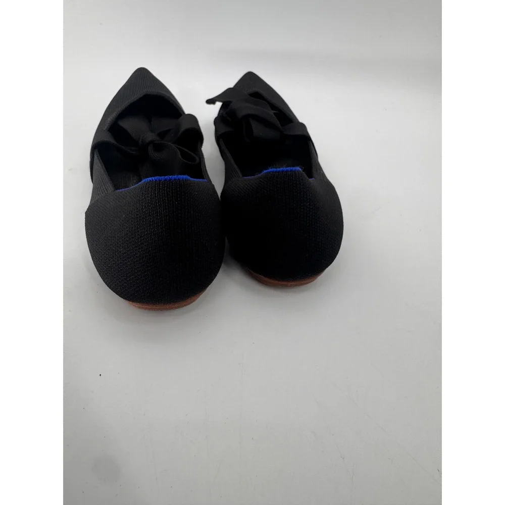 Rothy's‎ The Point Bow Flat Women 10 Black Pointed Toe Knit Shoes